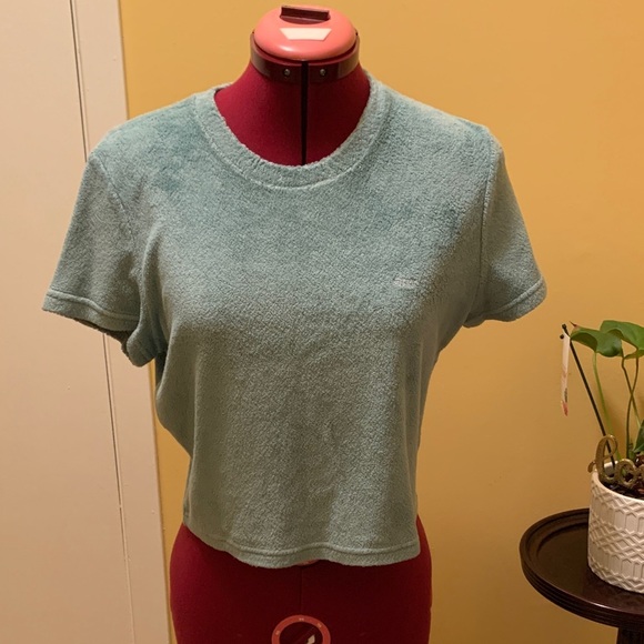 Artizia TNA Mint Green Terry Crop Top - Picture 1 of 11